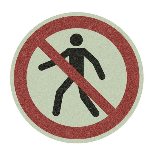 Gulv Skilt - Forbud - Skridsikker - Selvlysende