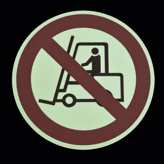 Gulv Skilt - Forbud - Skridsikker - Selvlysende "Glow In Dark"