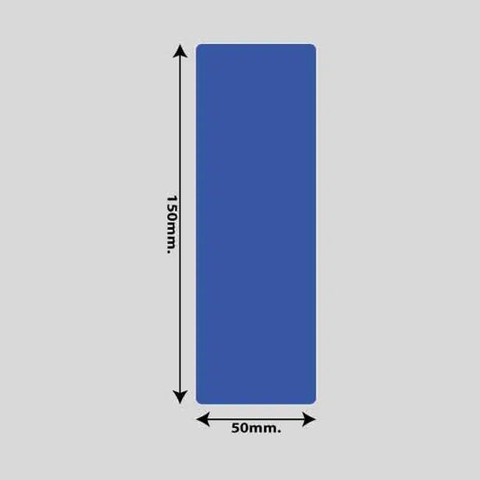 Gulvmarkerings Tape og Symboler.-Blå-Rektangel 50mm x 150mm (10 stk. pakke)
