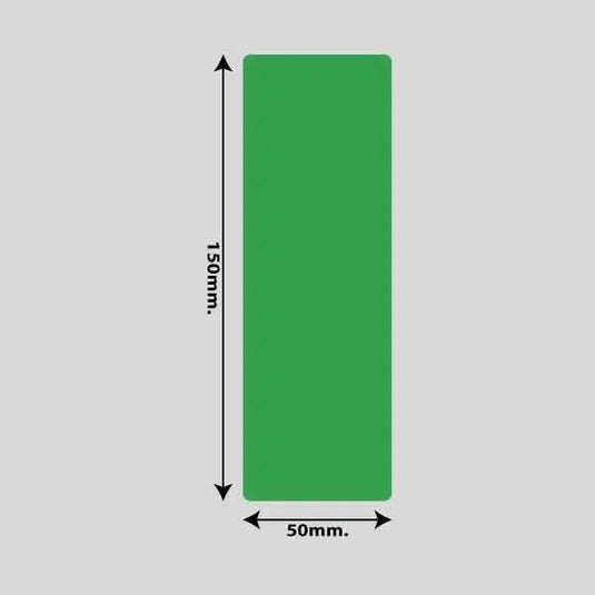 Gulvmarkerings Tape og Symboler.-Grøn-Rektangel 50mm x 150mm (10 stk. pakke)
