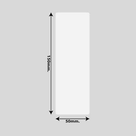 Gulvmarkerings Tape og Symboler.-Hvid-Rektangel 50mm x 150mm (10 stk. pakke)