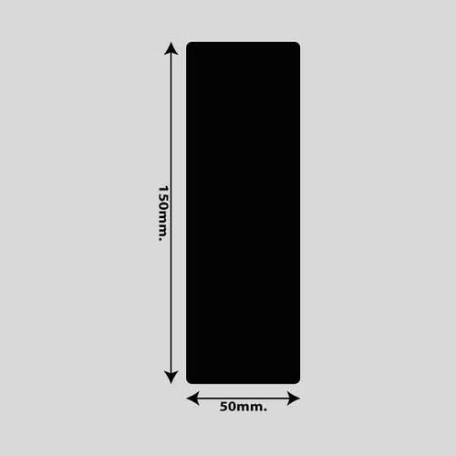 Gulvmarkerings Tape og Symboler.-Sort-Rektangel 50mm x 150mm (10 stk. pakke)