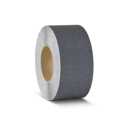 Skridsikker Tape - Rengøringsvenlig-Grå-Rulle 100mm x 18.3 meter.-R10 (Præget vinyl)