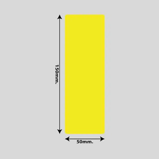 Gulvmarkerings Tape og Symboler.-Gul-Rektangel 50mm x 150mm (10 stk. pakke)