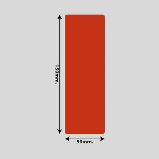 Gulvmarkerings Tape og Symboler.-Rød-Rektangel 50mm x 150mm (10 stk. pakke)