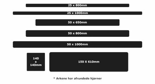 Non-slip tape in pre-cut sheets.