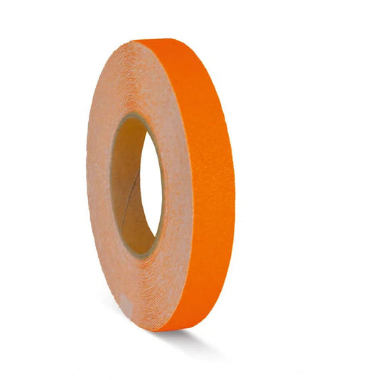 Skridsikker Tape - Signal Farver-Signal Orange-Rulle 25mm x 18.3 meter.-R13 (Korn 60)