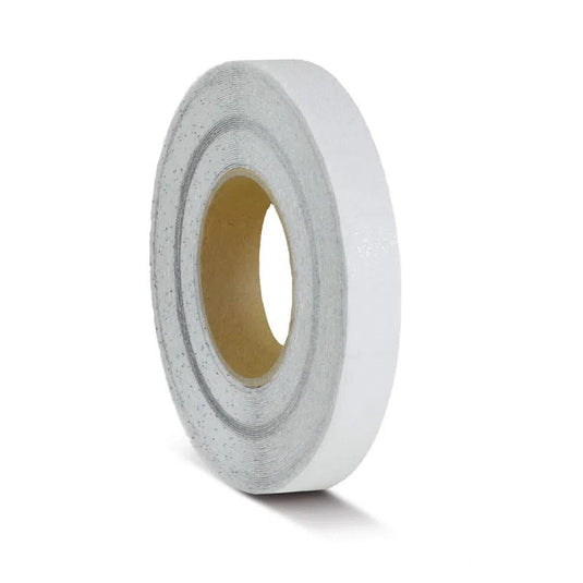 Skridsikker Tape - Universal (Almen Anvendelse)-Hvid-Rulle 25mm x 18.3 meter.-R13 (Korn 60)