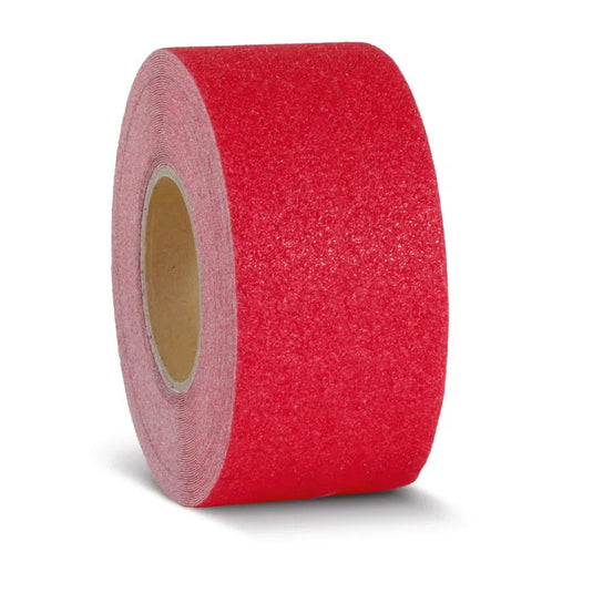 Skridsikker Tape - Universal (Almen Anvendelse)-Rød-Rulle 75mm x 18.3 meter.-R13 (Korn 60)